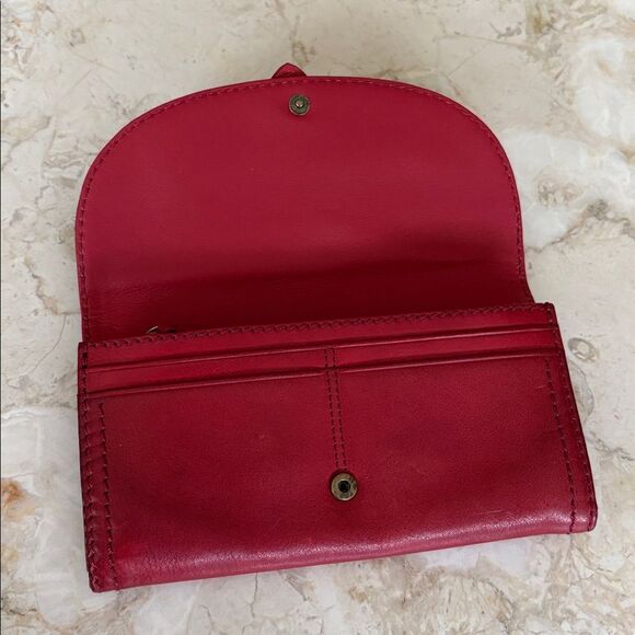 Frye Claude Brass Buckle Leather Wallet - Picture 8 of 9